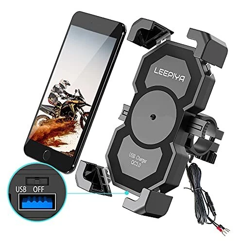 Phone mount for hotsell motorcycle with charger