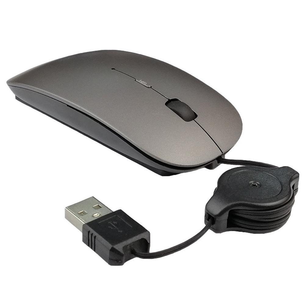 Compact USB Optical Mute Wired Mouse for Notebooks Office and Gaming Use-image