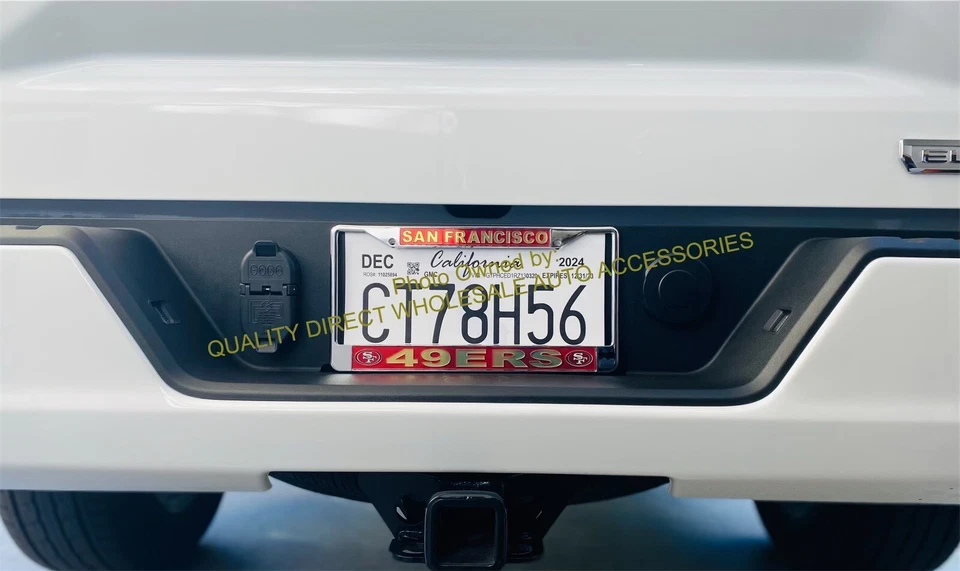 Marco de matrícula de metal de los 49ers de San Francisco ✅ Auténtico NFL 🧧Mejor regalo 🎁 Foto 3 de 4