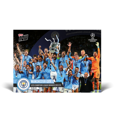 MANCHESTER CITY EUFA CHAMPIONS LEAGUE WINNER TOPPS NOW 8 CARD TEAM