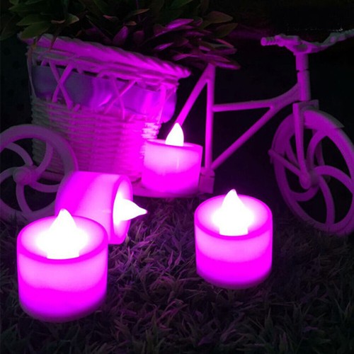 1x 12x bunte elektrische LED-Kerze, flackerfreie, romantische Lampe für Party RM - Bild 7 von 16