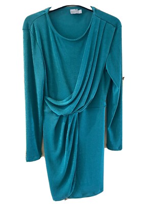 Emerald metallic Green ASOS Wrap Dress Size 12 UK