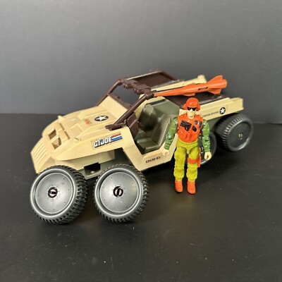 Vintage GI Joe DESERT FOX 6WD w SKIDMARK Action Figure For PARTS or REPAIR 1988