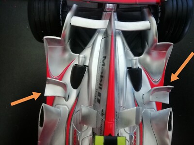 Ersatz Side Pod Wings Mclaren MP4-22/3 Lewis Hamilton Ersatzteil Maßstab 1:18