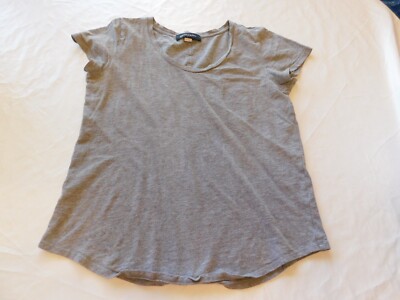 Grayson Ladies Women's Short Sleeve T Shirt Size XXSP Grey Heather Shimmer GUC