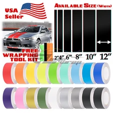 Matte Color Racing Stripes Vinyl Wrap Decal For Mitsubishi Lancer 25FT / 50FT