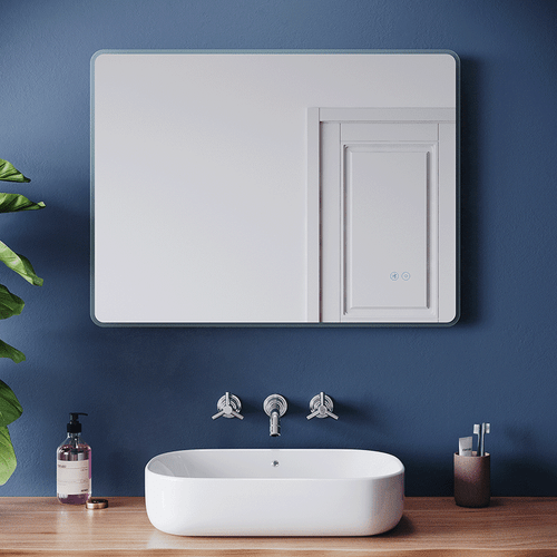 Dimmable LED Lights Bathroom Mirror with Shaver Socket Demister Bluooth 60x80cm - Picture 2 of 24
