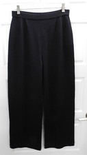 St John Basics Black Santana Knit Pleated Front Pants USA 6