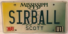 Vanity SIR MISTER BALL license plate Game Basketball Football Baseball NFL MLB