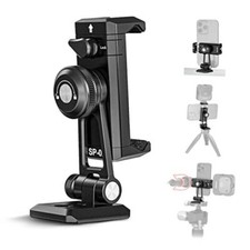 Metal Phone Tripod Mount Adapter with Arca QR Base, Cold Shoe, 360  Swivel