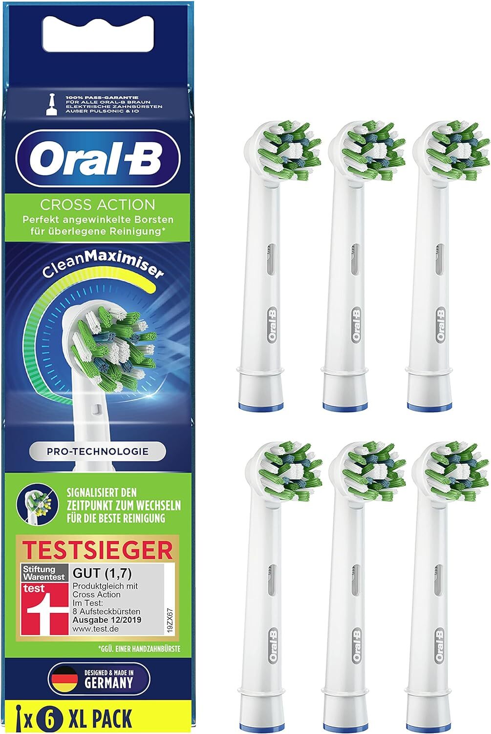 Oral-B CrossAction - Set di 6 testine per 6 unità (Confezione da 1)