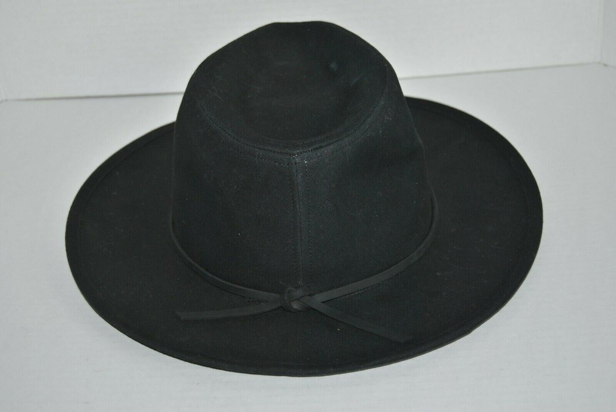 NWOT BRIXTON WESLEY COTTON FEDORA HAT BLACK WOMEN
