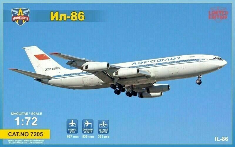 1/72 ModelSvit 7205 Ilyushin IL-86 airliner plastic model kit | eBay
