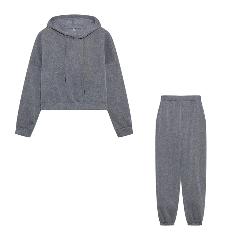 Women Two Pieces Outfits Long Sleeve Sweatshirt Pants Casual Tracksuit Sets