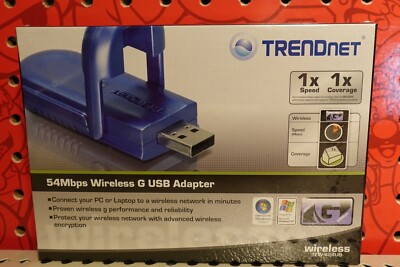 Trendnet WIRELESS G USB ADAPTER 54 Mbps Wi-Fi Internet Networking New Sealed