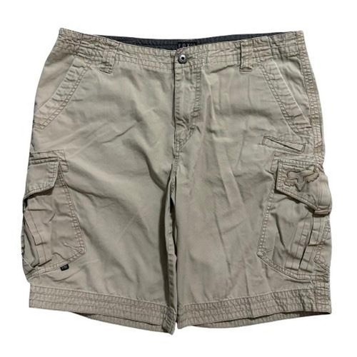 Y2K Fox Cargo Shorts Men 38 Beige 10” ATV MotorCross Utility Biking Hiking