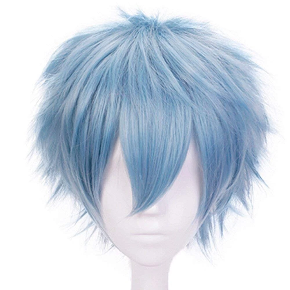 Blue cheap anime wig