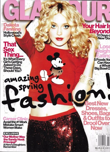 Glamour Magazine Dakota Fanning Kylie And Kendall Jenner Hairstyles Fashion 2013