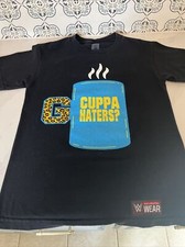 Authentic WWE Enzo Big Cass Cuppa Haters Shirt Size Small In Black Double Sided