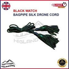 Scottish Great Highland Bagpipe's Drone Cord BLACK WATCH Silk Drone Cords