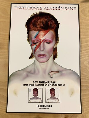 新品A1サイズ DAVID BOWIE アートポスター DAVID BOWIE Aladdin Sane 50th Anniversary [Promo Poster 11x17 Inch