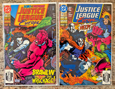 Justice League Europe #33 & #34 (DC 1991) 1st Comic Appearance of Sonic
