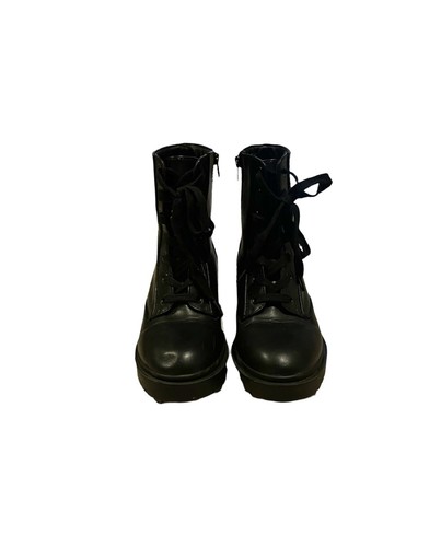 Target Boots Black Combat Vegan Lace Up 