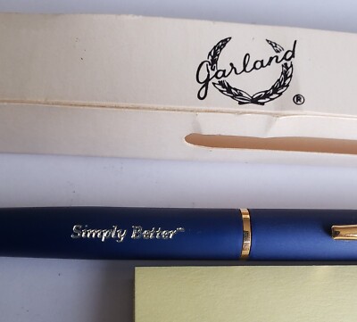 Garland Pen Blue/Gold Bubble Top 