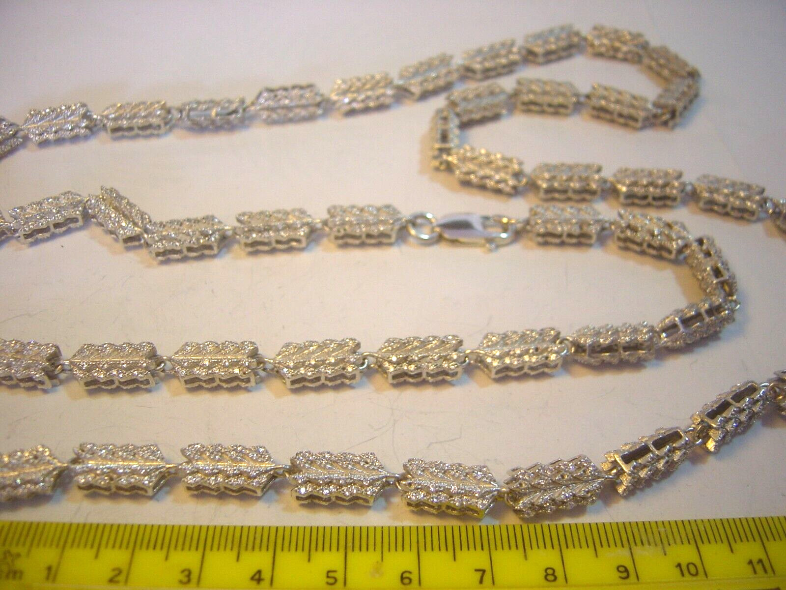 Superb 34" Solid Silver Necklace-Unique Design-Vi… - image 11