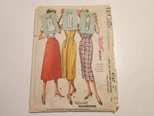 Vtg McCall’s Pattern #4167 Misses Instant Skirt Waist 26 CUT 1957