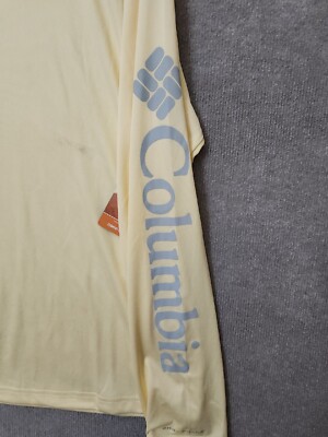 Columbia Rapid Creek Omni-Shade Shirt Mens XL Yellow Long Sleeve