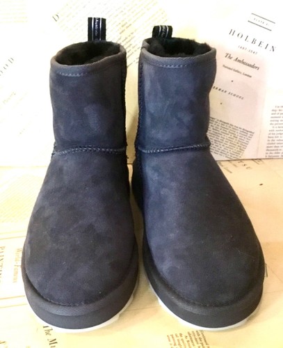 Mini stivale shearling grigio resistente all'acqua Free People Emu Australia Sharky 40/9 Nuovo con etichette - Foto 6 di 8