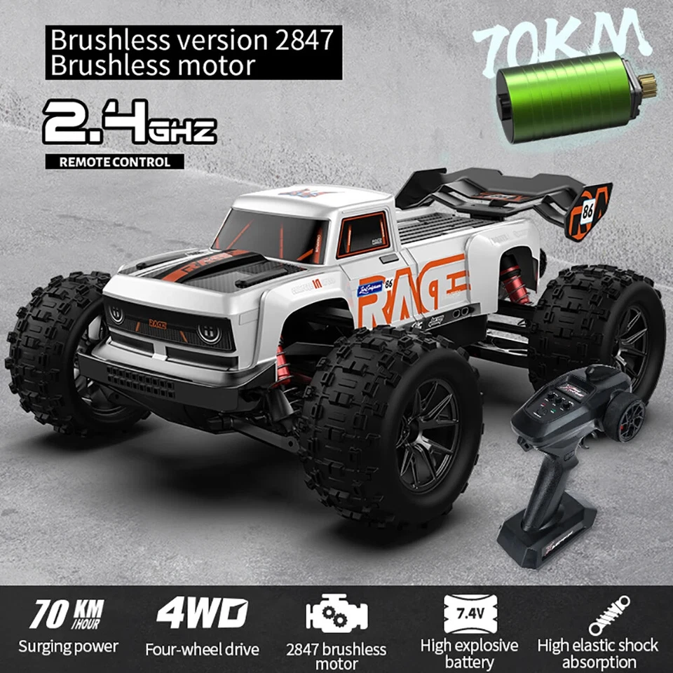 1:16 70 KM/H 4WD RC Auto Fernbedienung Auto High Speed Drift Monster Truck - Bild 4 von 4