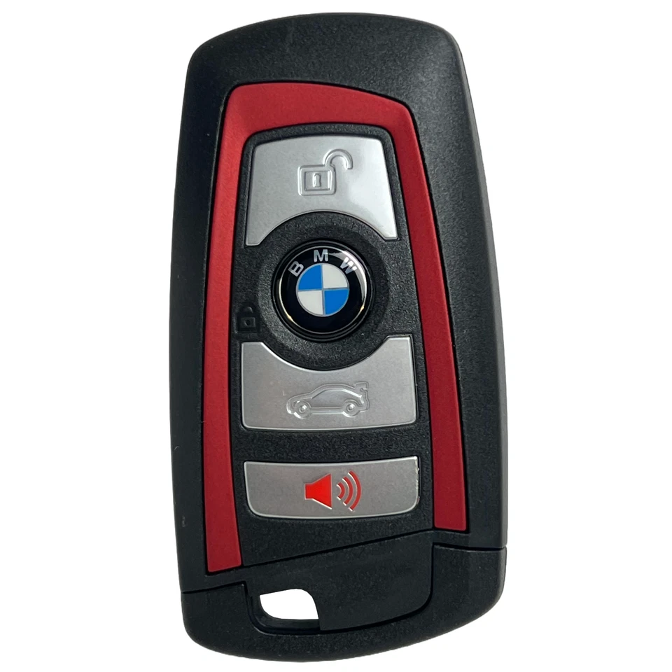 Oem BMW Smart Key Fob Remote 320i 325i 328D 328i 330e 330i Red Trim YG0HUF5767 - Image 2 of 3