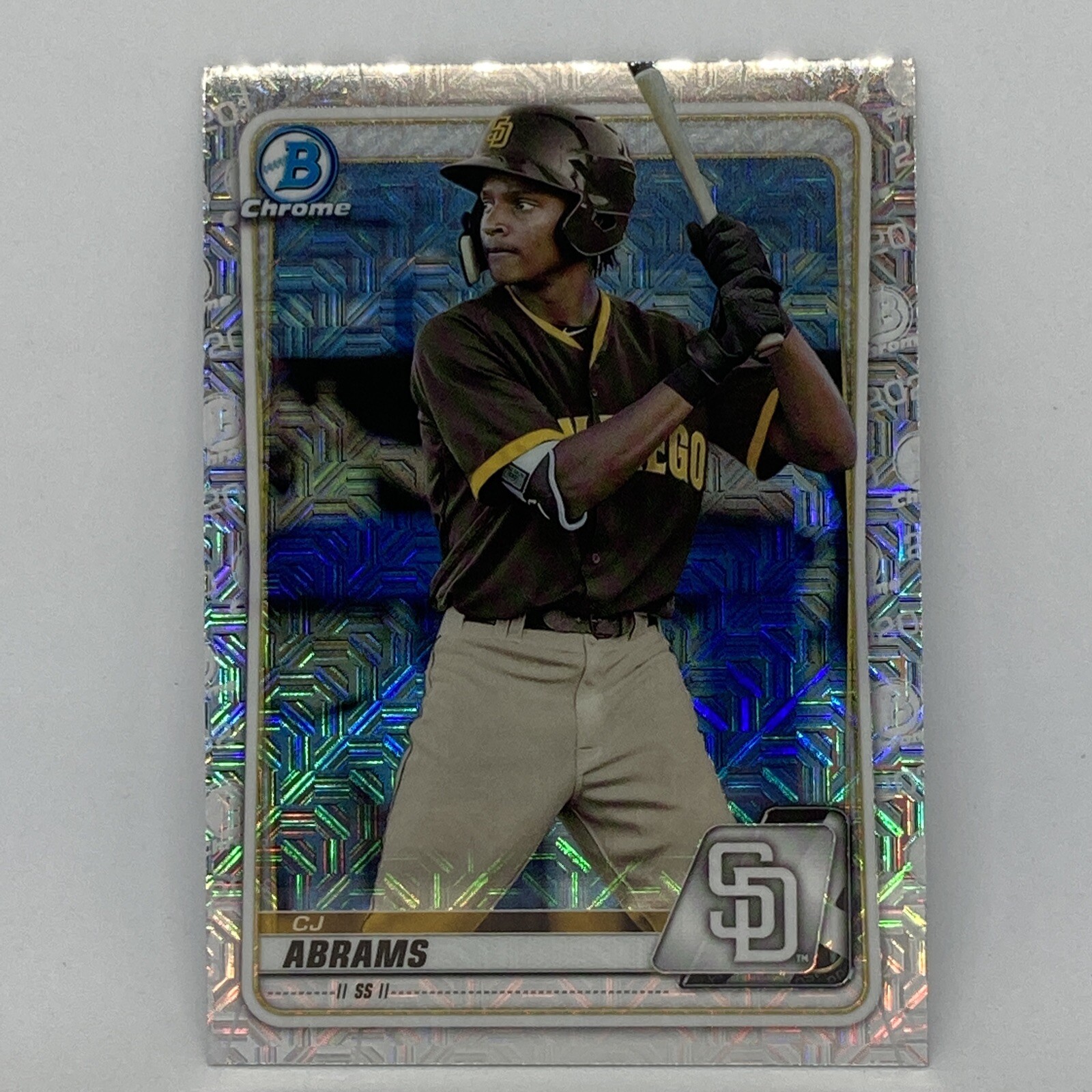 CJ Abrams Rookie Prospect Mojo Refractor 2020 Bowman Chrome Baseball #BCP-62