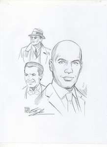 Billy Zane Titanic The Phantom ORIGINAL PENCIL SKETCH by Tim Shinn