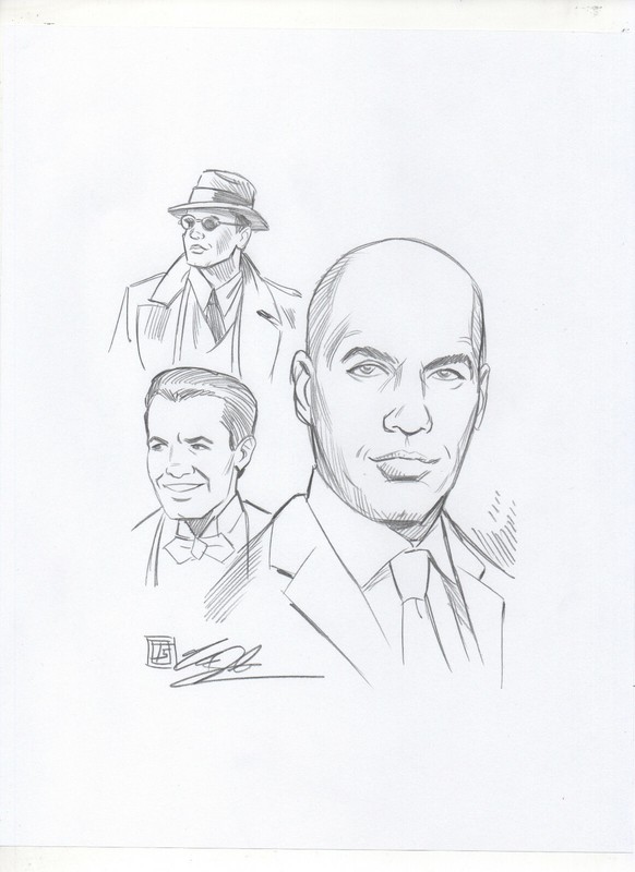 Billy Zane Titanic The Phantom ORIGINAL PENCIL SKETCH by Tim Shinn