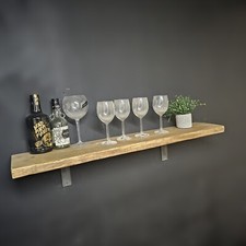 Scaffold Board Rustic Shelf | Wooden Handmade Shelves | With 2x Brackets