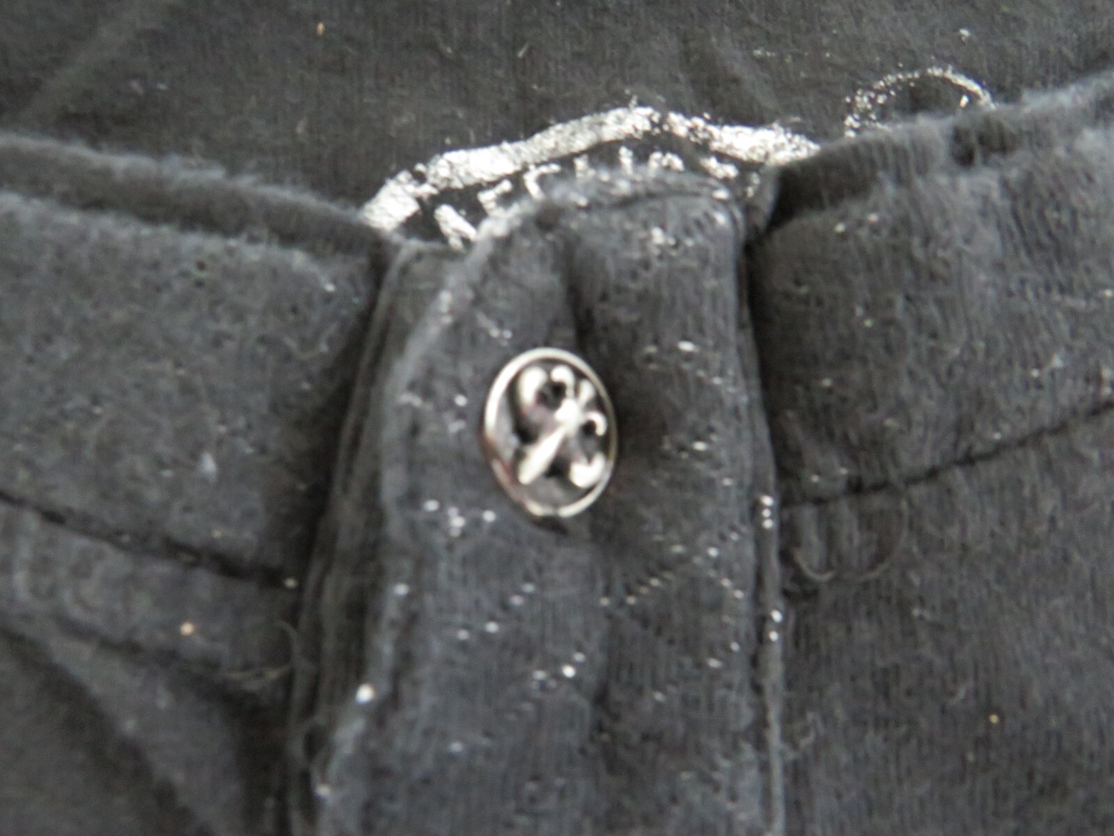 Afflication long sleeve button pull over Black pa… - image 8