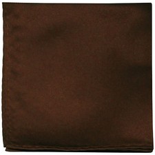 New men's polyester solid brown hankie pocket square formal wedding prom party