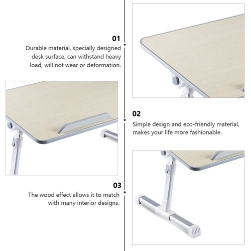Folding Computer Desk Office Student Bedroom Study Home Writing Table - Picture 3 of 12