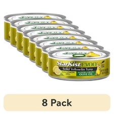  8 pack Solid Yellowfin/Light Tuna in Extra Virgin Olive Oil, Lemon Dill, 4.5 oz