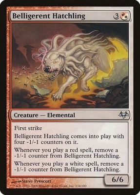 MTG Magic the Gathering Belligerent Hatchling (134/187) Eventide MP