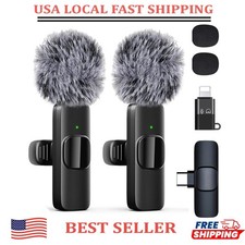 Wireless Microphone Mini Mic for IPhone/android Phone, Led Display Lavalier