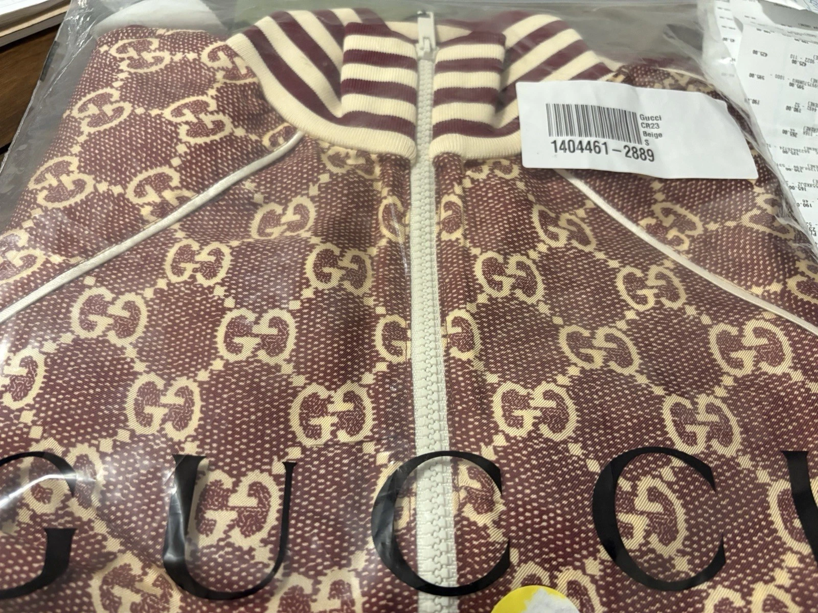 Gucci GG Supreme giacca di seta stampa 644588 XJCL5 5281 donna