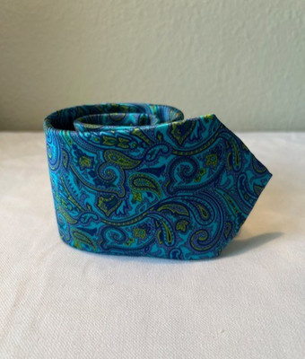 ROBERT TALBOTT MEN'S TIE GREEN/PAISLEY
