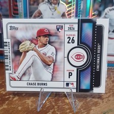 Topps 2026 Series 1 Big Ticket Players Rookie Chase Burns #BTP-24 Reds