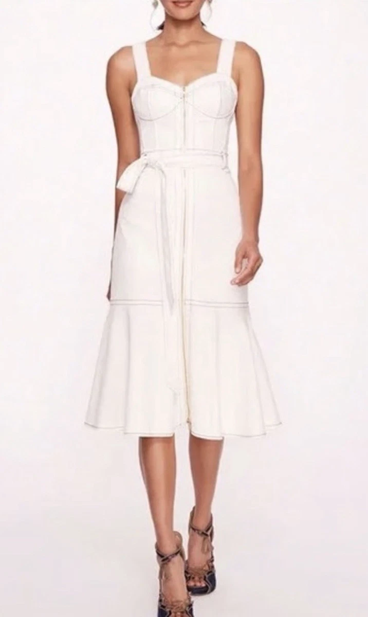 marchesa white short dress Rosette Taffeta Mini Dress IVORY / 16 / NB16C3802