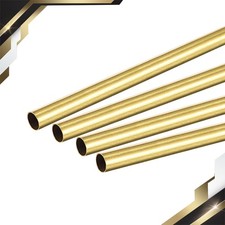 4 Set Brass Round Tube 6mm OD 0.2mm Wall Thickness 300mm Length Tubing