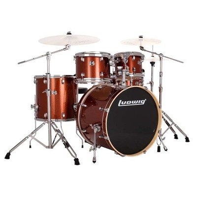 Ludwig Evolution Downbeat Schlagzeug Shell Pack 5-teilig 20'' - Copper Sparkle
